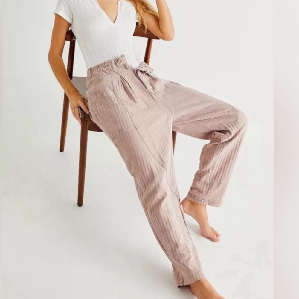 Free People Pink High-Waisted Pants